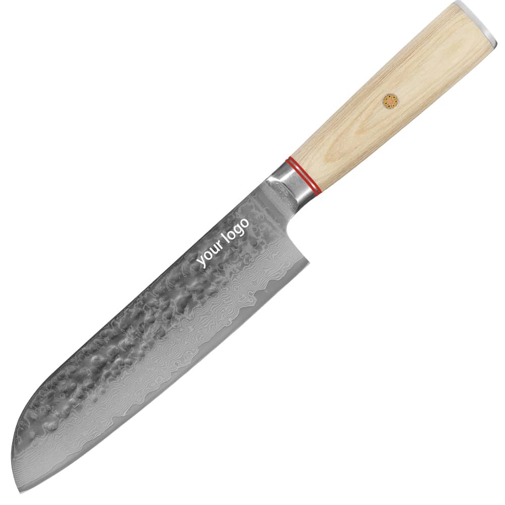 5Cr15MoV Pakkawood Santoku 179 mm Hammered Finish KKDA0179