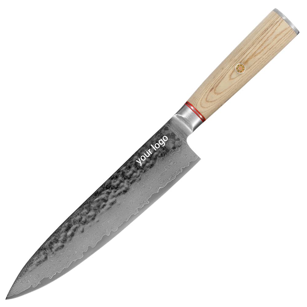 5Cr15MoV Pakkawood Gyuto 198 mm Hammered Finish KKDA0180