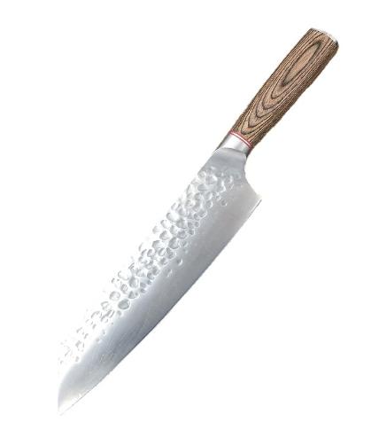 5Cr15MoV Pakkawood Kiritsuke 205 mm Hammered Finish KKDA0253