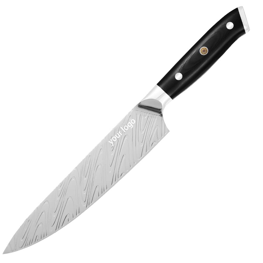 5Cr15MoV G10 Chef Knife 215 mm Wave Pattern KKDA0361